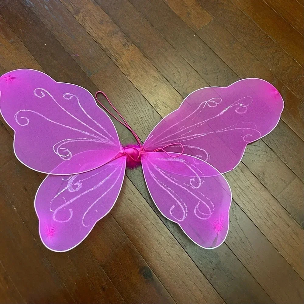 Princess Butterfly wings large size pink 26”x 16”